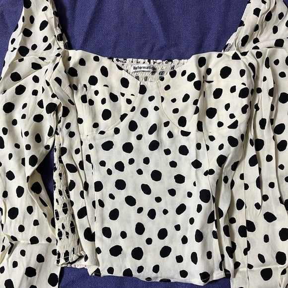 NWOT Reformation Reign Top - Ink Blot - Picture 3 of 5